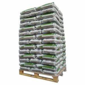 Pallet de Pellets Pirineos de 65 Sacos de 15 kg 100% Madera Blanda-DIN Plus
