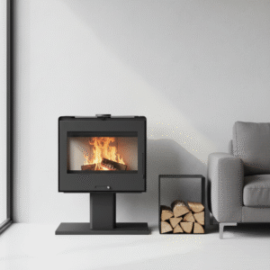 Estufa de leña Helia vista panorámica - 10 Kw