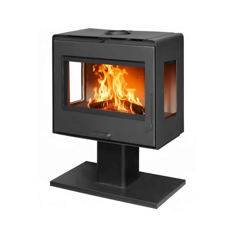 Estufa de leña Helia vista panorámica - 10 Kw - Imagen 2