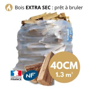 Leña 40 cm – Paquete en palé – 1,3 m³ – Extra seca
