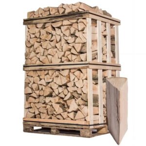 Leña 30 cm – Mezcla de maderas duras – Palé 2 m³ (aprox. 3 estéreos) – Leña seca para chimenea