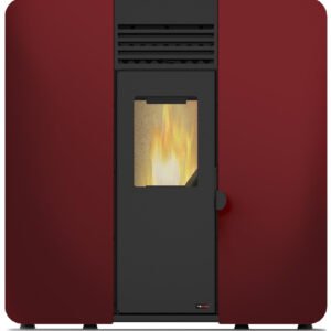 Estufa de pellets Redpod First Advance Slim 8 kW canalizable burdeos