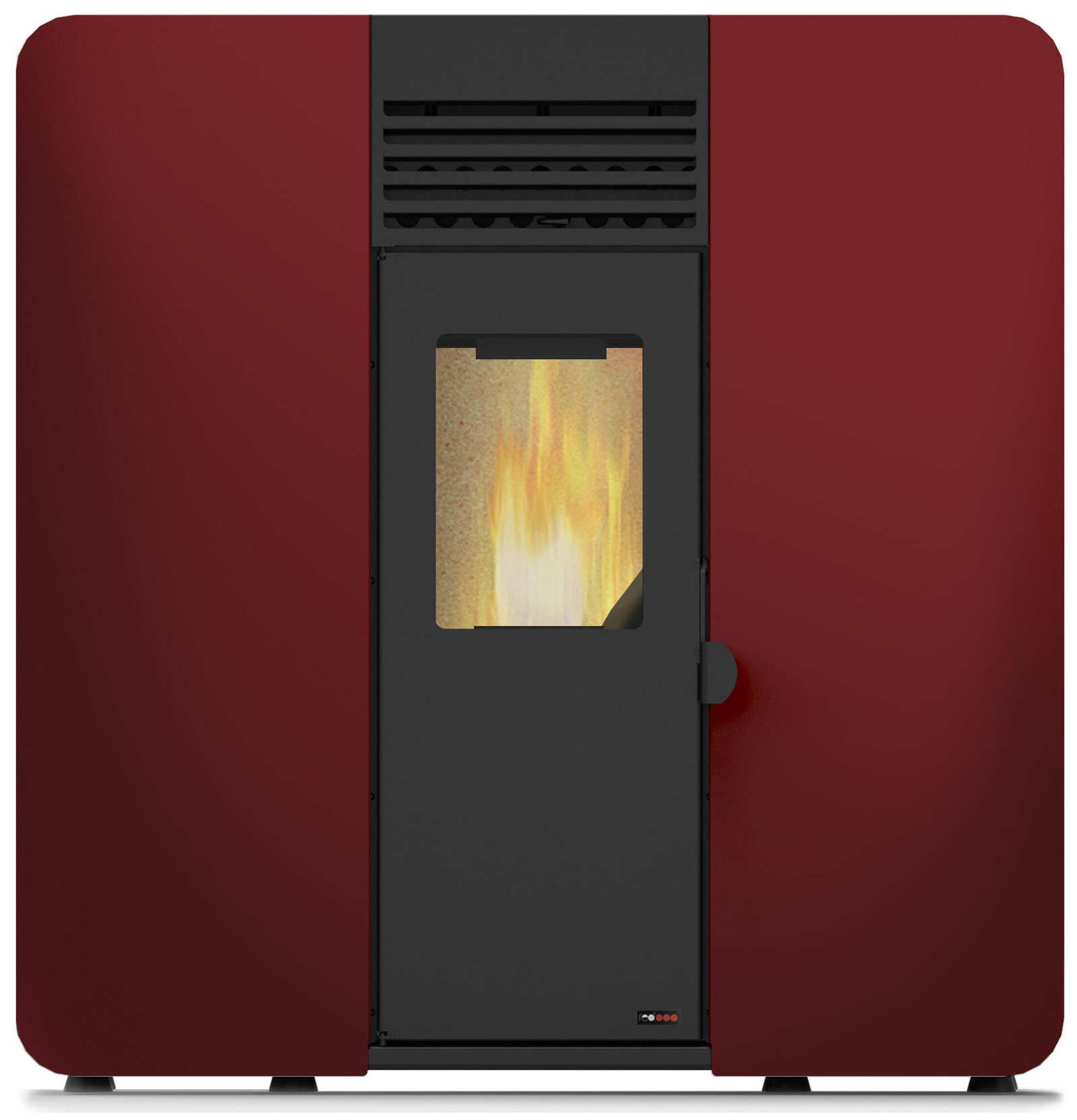 Estufa de pellets Redpod First Advance Slim 8 kW canalizable burdeos
