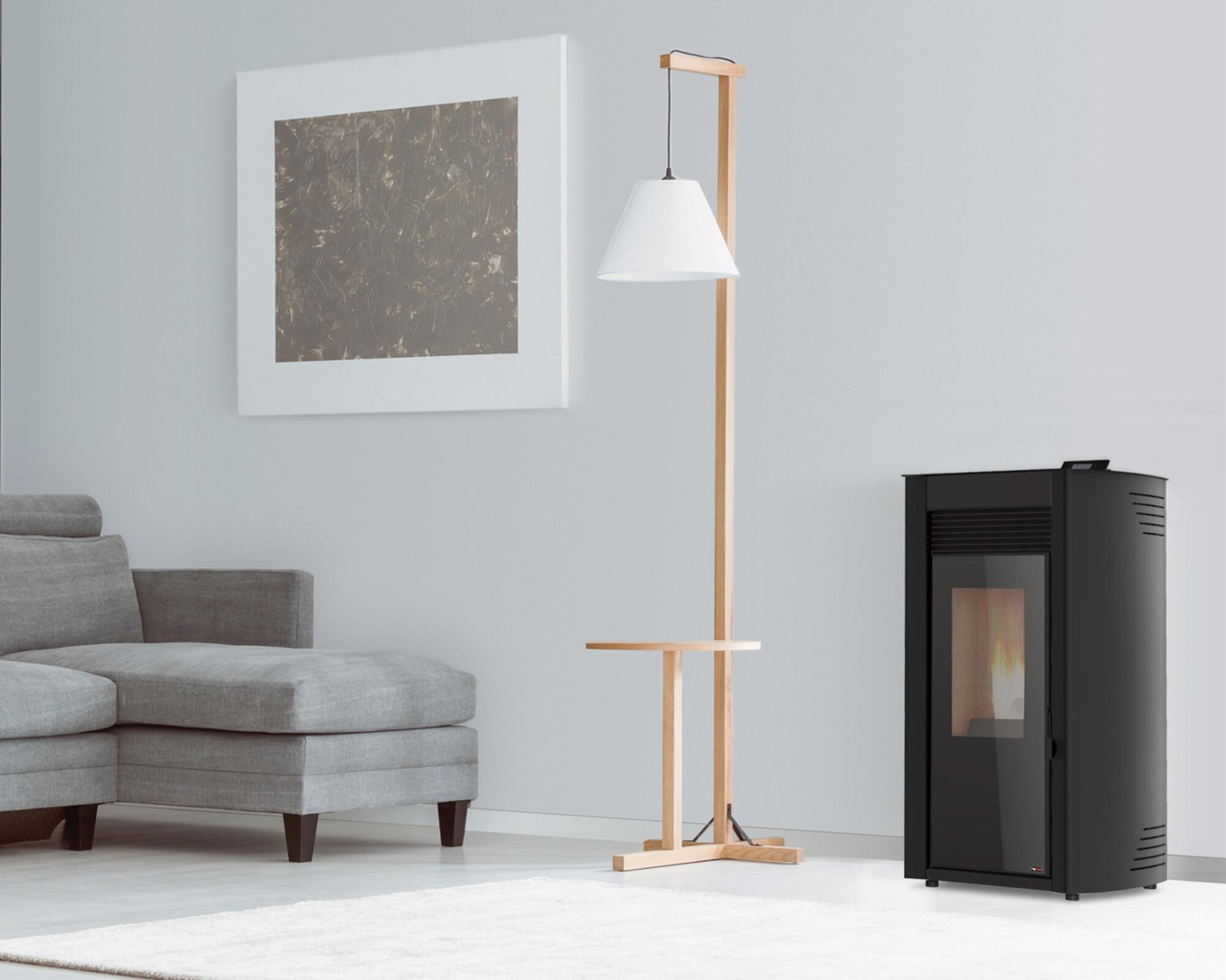 Estufa de pellets Redpod First Advance 12 kW canalizable negra