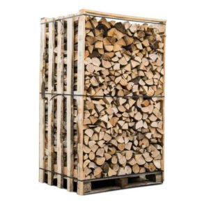 Leña seca de roble, haya y castaño – 30 cm – 3 estéreos (2,1 m³) en palé